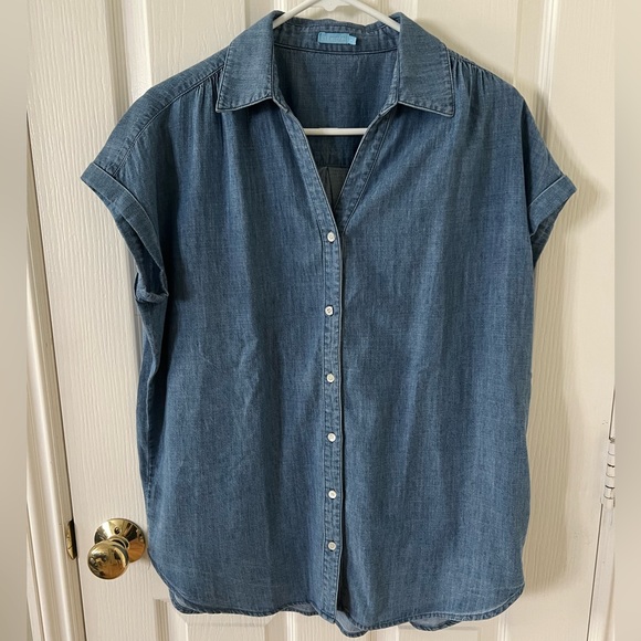 J. McLaughlin 💙 Erika Linen-blend blouse, amazing condition, size: M - Picture 2 of 16